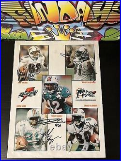 Miami dolphins Autographed Vintage Football Shirt Poster Signed Memorabilia