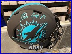 Mike Gesicki Miami Dolphins Signed Eclipse Full Size Authentic Helmet Beckett