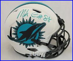 Mike Gesicki Signed Miami Dolphins Lunar Eclipse Speed Authentic Helmet Beckett