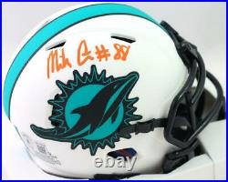 Mike Gesicki Signed Miami Dolphins Lunar Speed Mini Helmet- Beckett W Orange