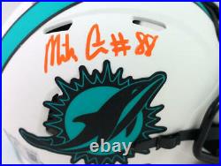 Mike Gesicki Signed Miami Dolphins Lunar Speed Mini Helmet- Beckett W Orange