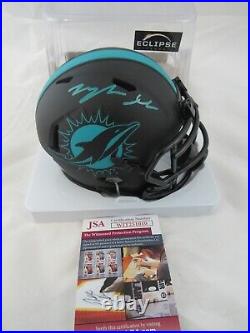 Myles Gaskin Miami Dolphins Eclipse Mini Helmet JSA Signed Autographed