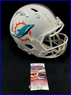 Myles Gaskin Miami Dolphins Signed Speed Full Size Helmet Jsa Witness Coa Insc