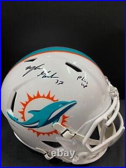 Myles Gaskin Miami Dolphins Signed Speed Full Size Helmet Jsa Witness Coa Insc