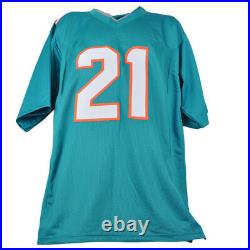 NFL Miami Dolphins Frank Gore #21 Jersey Replica Large Signed Autograph JSA Card