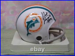 Nick Buoniconti Signed T/b Miami Dolphins 2bar Mini Helmet 1972/17-0 Rip! Jsa