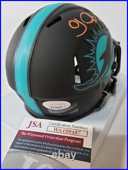Oj Mcduffie Autographed Signed Miami Dolphins Speed Eclipse Mini Helmet Jsa Coa
