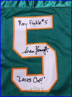 RAY FINKLE Ace Ventura Miami Dolphins Jersey Signed Sean Young Dan Marino PROOF