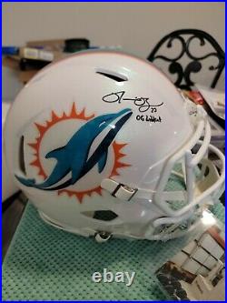 RONNIE BROWN SIGNED DOLPHINS FULL SIZE Authentic SPEED HELMET RADTKE SPORTS COA