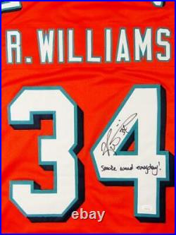 Ricky Williams Autographed Orange Pro Style Jersey with SWED JSA W Auth 4