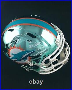 Ricky Williams Miami Dolphins Signed Full Size Chrome Replica Helmet JSA COA