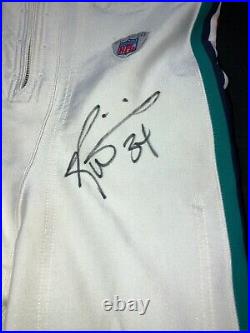 Ricky Williams Miami Dolphins Signed Game Used Reebok White Pants Jsa Witness