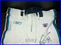 Ricky Williams Miami Dolphins Signed Game Used Reebok White Pants Jsa Witness