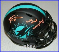 Ricky Williams Signed Auto Eclipse Speed Mini Helmet Bas #v27276 Miami Dolphins