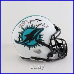 Ricky Williams Signed Autographed Miami Dolphins Luar Helmet Psa Coa Grass Turf