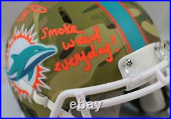 Ricky Williams Signed Dolphins Camo Speed Mini Helmet withSWED Beckett W Auth