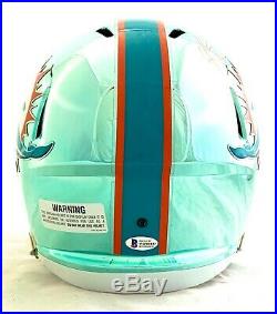 Ricky Williams Signed Dolphins Chrome F/s Speed Rep Helmet Beckett #wd00143