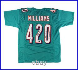 Ricky Williams Signed Miami Custom 420 Teal Jersey with 2 Inscriptions