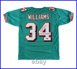 Ricky Williams Signed Miami Custom Teal Jersey with Smoke Weed Everyday! Insc