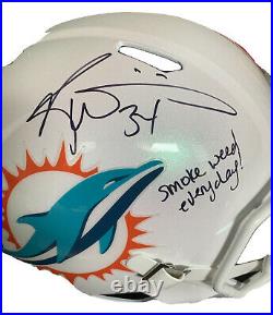 Ricky Williams Signed Miami Dolphins Authentic Speed Helmet Smoke Weed Everyday