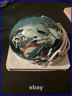 Ricky Williams Signed Miami Dolphins Chrome Mini Helmet With SWED- JSA Visor