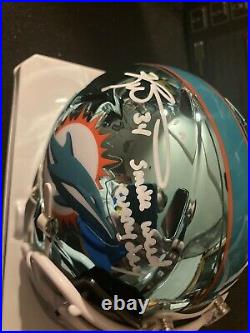 Ricky Williams Signed Miami Dolphins Chrome Mini Helmet With SWED- JSA Visor