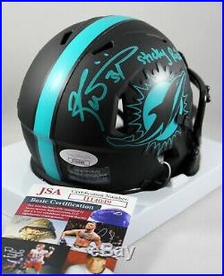 Ricky Williams Signed Miami Dolphins Eclipse Mini Helmet NFL Inscription Jsa Coa