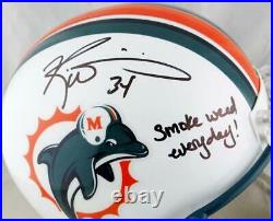 Ricky Williams Signed Miami Dolphins F/S Helmet with Smoke Weed- JSA W Auth