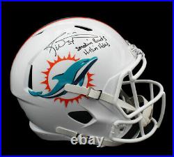 Ricky Williams Signed Miami Dolphins Speed Full Size Helmet Bowls/Holes Insc