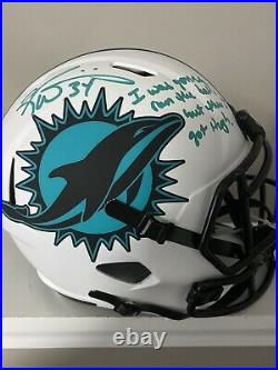 Ricky Williams Signed Miami Dolphins Speed Full Size Lunar NFL Helmet with I Wa