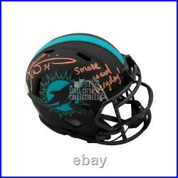 Ricky Williams Smoke Weed Everyday Autographed Dolphins Eclipse Mini Helmet BAS