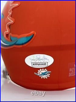 Ricky Williams signed Miami Dolphins AMP mini helmet with Miami Vice script, JSA