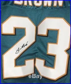 Ronnie Brown SIGNED Miami Dolphins Authentic Football Jersey with COA Auburn