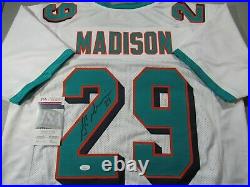 Sam Madison Miami Dolphins Custom Style Jersey Signed Autographed JSA
