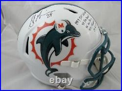 Sam Madison Miami Dolphins Full Size Replica Helmet Signed Autographed JSA