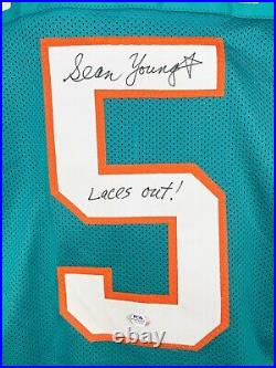 Sean Young autographed signed inscribed jersey Miami Dolphins PSA COA Ray Finkle