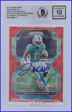 Signed Jaylen Waddle Dolphins Football Slabbed Rookie Card