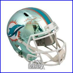 Tua Tagovailoa Dolphins Autographed Chrome Speed Football Helmet Fanatics