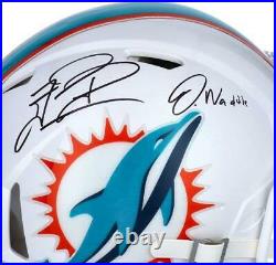 Tua Tagovailoa & Jaylen Waddle Miami Dolphins Signed Riddell Speed Auth Helmet