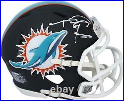 Tua Tagovailoa Miami Dolphins Autographed Riddell Black Matte Speed Mini Helmet
