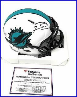 Tua Tagovailoa Miami Dolphins Signed Autograph LUNAR ECLIPSE Speed Mini Helmet F