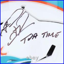 Tua Tagovailoa Miami Dolphins Signed Flex Authentic Helmet with Tua Time! Insc
