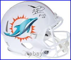 Tua Tagovailoa Miami Dolphins Signed Speed Authentic Helmet & FINS UP! Insc