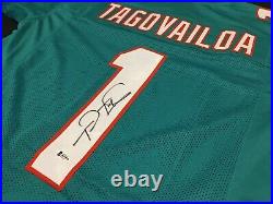 Tua Tagovailoa Signed Autograph Miami Dolphins Custom Jersey Beckett COA