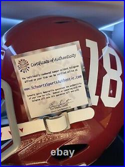 Tua Tagovailoa Signed Full Size Speed Replica Helmet Alabama Schwartz Sports