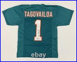 Tua Tagovailoa Signed Miami Dolphins Custom Jersey withBeckett COA