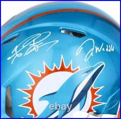 Tua Tagovailoa and Jaylen Waddle Miami Dolphins Signed Flash Speed AuthHelmet