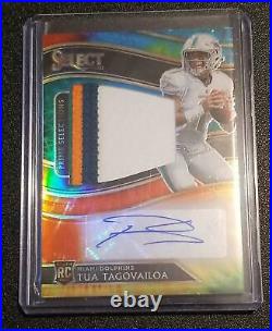 Tua Taovailoa 2020 Select RC RPA Tie Dye Rookie Patch Auto #'d 25 Miami Dolphins