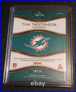 Tua Taovailoa 2020 Select RC RPA Tie Dye Rookie Patch Auto #'d 25 Miami Dolphins