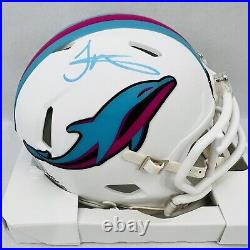 Tyreek Hill Miami Dolphins Signed White Vice Mini Helmet Beckett COA